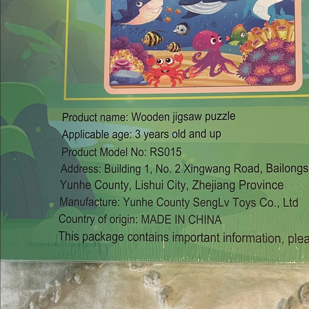 Wooden Puzzles Toys Kids Ages 3-5 Set of 4 Dinosaur Space Transportation Toddler